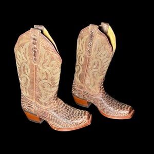Nocona Tan Western Heeled Boots
